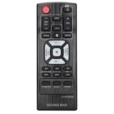 Fjärrkontroll ABS Hållbar Soundbar Ersättningsfjärrkontroll Kompatibel med LG COV30748160