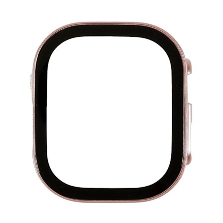 Apple Watch Ultra cover with tempered glass screen protector - Rose Gold