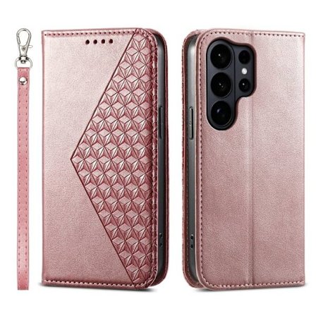 Xiaomi 17 Plånboksfodral Konstläder med Handledsrem - Roséguld