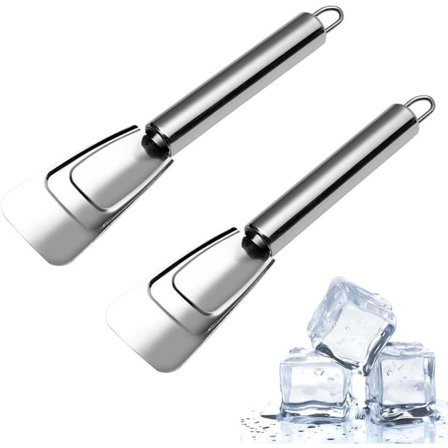 To-delt sæt - isskovl - is ske - isskovl - isskovl i rustfrit stål - fryserum - anti-frost