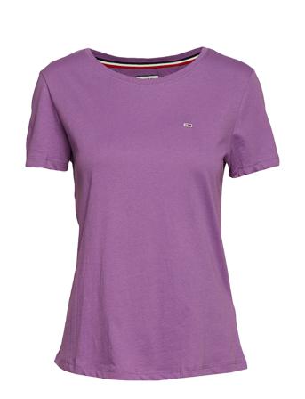 Tjw Soft Jersey Tee T-shirt Top Lilla Tommy Jeans