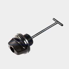 WSM Dyvika Svart med T-handtag för Båt och Vattenskoter - Slitstark Dräneringsplugg i Nylon och Rostfritt Stål