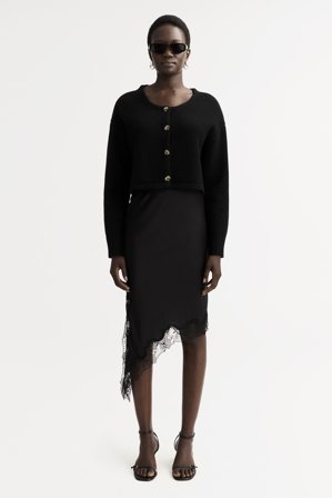 Soft Goat - Short Cardigan - XS - Black