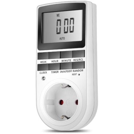 Programmerbar Digital Stikkontakt, Maxcio Numerisk Ugentlig Timer med