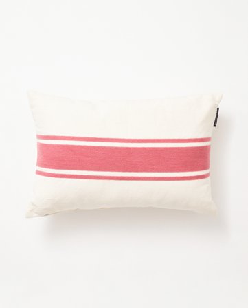 Lexington Kissenbezug aus leinenmischung mit gestickten streifen in der mitte 40x60