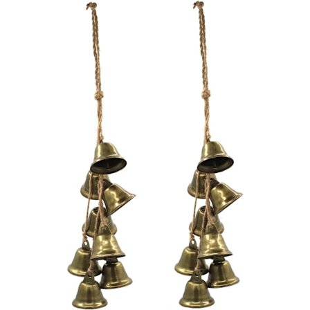 2 Styk Hekseklokker Beskyttelse til Dørhåndtag Hænger Vindspil Hekseagtige Ting Fjerner Negativ Energi Hekseri Forsyninger til Boho Hjem 