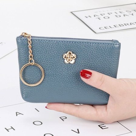 Vetoketjullinen lompakko Ladies Wallet BLUE - korkea laatu