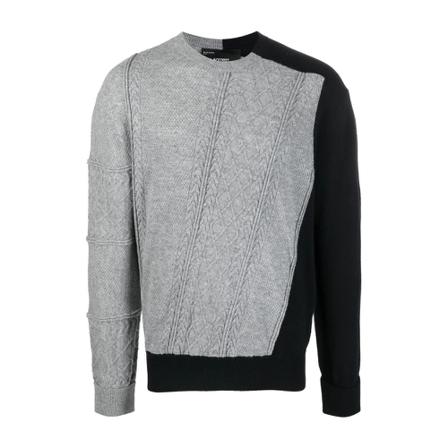 Neil Barrett, Round-neck Knitwear Grijs, Heren, Maat:S