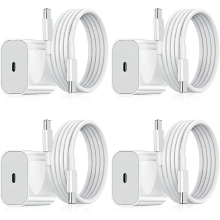 Laddare för Samsung - Snabbladdare 20W USB-C - Adapter+Kabel 2m Vit one size 4-Pack Samsung 25W