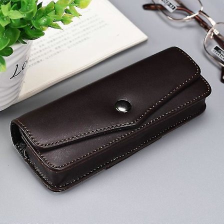 Uusi ylellinen vyöhön kiinnitettävä nahkainen silmälasikotelo miehille, kannettava nahkainen lukulasien säilytyslaatikko, puhelinlaukut, työkalujen 