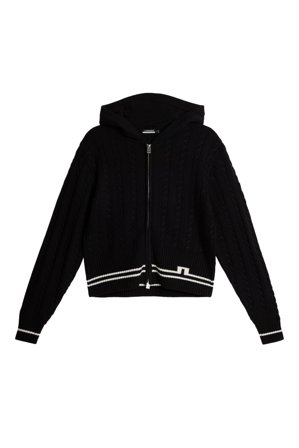 J.Lindeberg - Golf - Camilla Cable Knit Wool Hood - Black - Femme - S