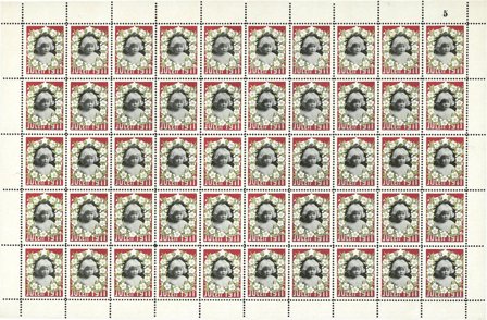 Danmark - Julemærkeark 1911 - Ufoldet