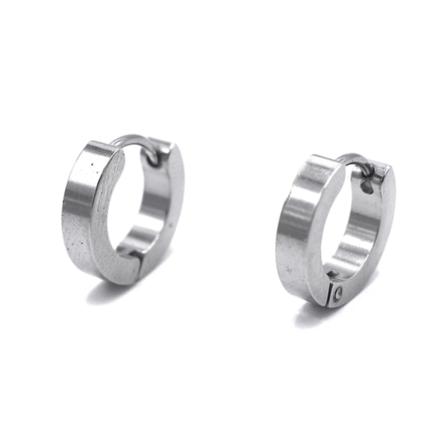 Silverfärgade Ringörhängen Silver