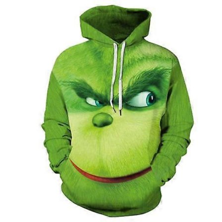 Julebord Dame Herre The Grinch Hettegenser 3D-trykk Genser Topper