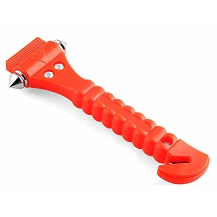 Bil Sikkerhetsglass Hammer Nødhammer Vindusknuser og Sikkerhetsbeltekutter Overlevelsessett (1-pakning) Lys Orange Farge