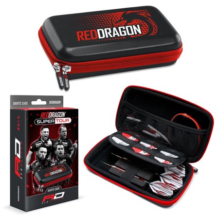 Red Dragon Darts Case Super Tour Pro Darts Case - Holds Darts & Accessories - Travel Case - Premium Red/Black
