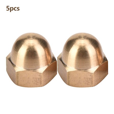 Messing Acorn Mutter Kit Dome Hode Cap Hex Mutter Sett M12 5 stk Kjøretøyfester