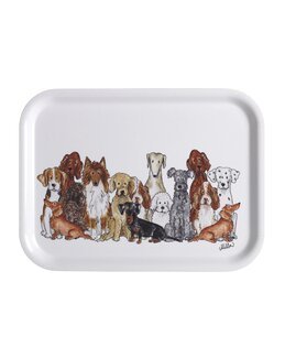 Brett med håndtegnet motiv hund