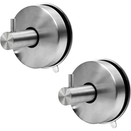 2-pak sugekopper, 304 rustfrit stål, ekstra stærke, håndklædekroge uden boring, stærke vakuumsugekopper, ideelle til køkken og bad