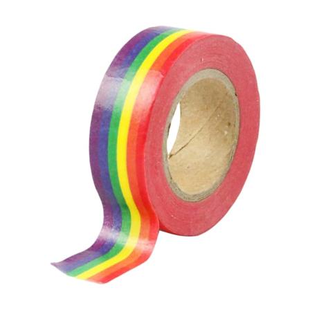 100 cm farverig regnbue selvklæbende papirtape Skole kontorartikler DIY Scrapbooking Papir