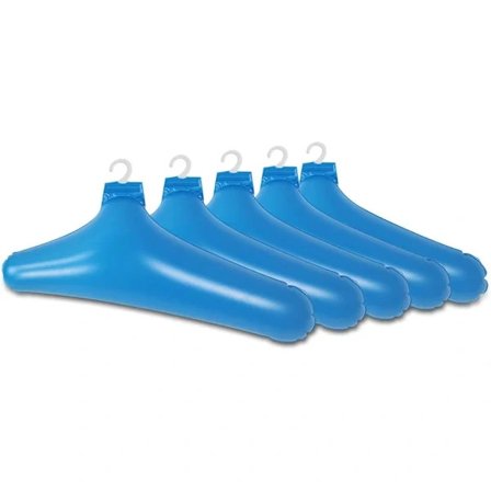 2024 Ny Oppblåsbar Kleshenger Bærbar Sammenleggbar Klesstativ, Lette Kleshengere for Hjem, Bil, Camping Innendørs og Utendørs (Blå)