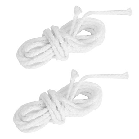 2 stk Lysvæger God olieabsorberende forbrænding Slidstærk flettet bomuldslysveke til DIY-olielampe 2,6 mm