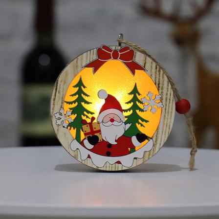 Led Trä Juldekoration 2 St (tomten)