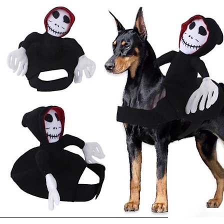 Halloween-spøkelseskostyme for kjæledyrhund, valpespøkelseskappe Halloween-fest cosplay-kostyme kjæledyr morsomme gaveartikler Ferieferiepynt (liten)