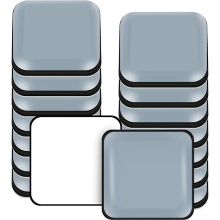 Møbelglidere, 16 stk. PTFE Teflon Firkantede Selvklebende Møbelglidere Egnet for Glatte Gulv og Tepper (Firkantet, 40x40mm)
