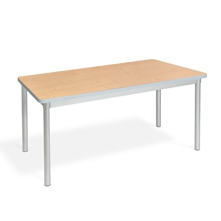 Classroom table ENVIRO, 1400x750x710 mm, beech, silver