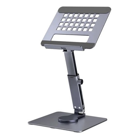 Ny Tablet Stand Skrivebord Højdejusterbar Aluminium iPad Stand Holder Foldbar 360 Rotation Desktop Tablet Stand Mount Holder~06544