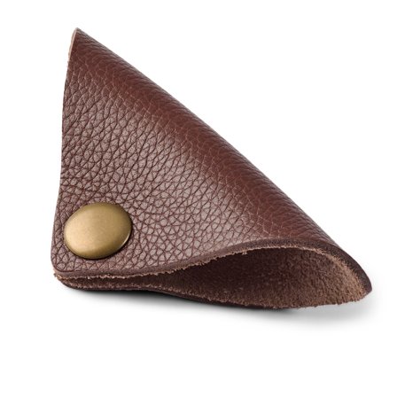 Kabelorganisator| Mørkebrunt skinn | Triangel for menn