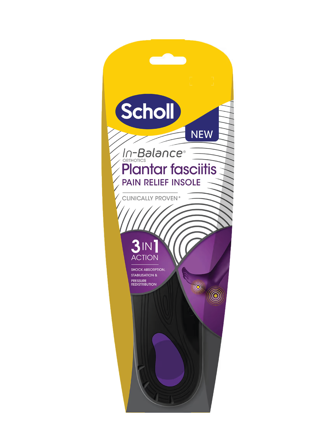 Scholl In-Balance Innleggssåle Plantar Fascitt, Medium, 40-42, 1 par