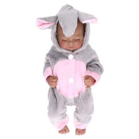 Nyfødt dukke 10 tommer barn nydelig naturtro myk silikon jente baby rollespill bursdagsgave øyne lukket