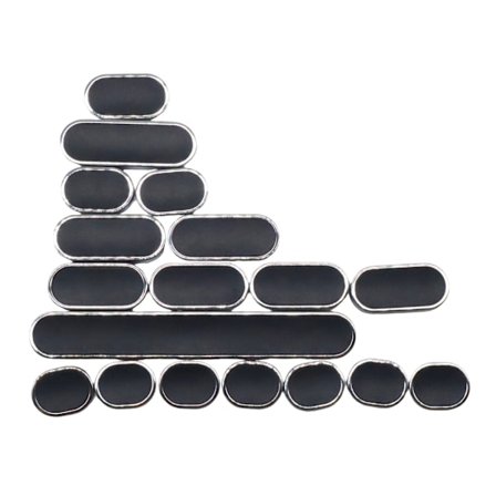 Unikt sort rundt punk keycap-sæt perfekt til mekaniske gaming-tastaturer