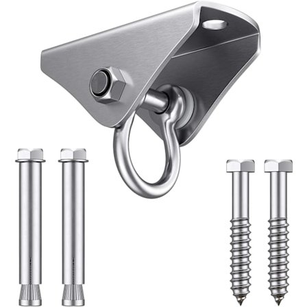 Takkrok, Sekkekrok Fitnessoppheng Tak- og Veggkrok for Hengekøye, Stol, Huske med Lastkapasitet opptil 340 kg for Betong eller Tre