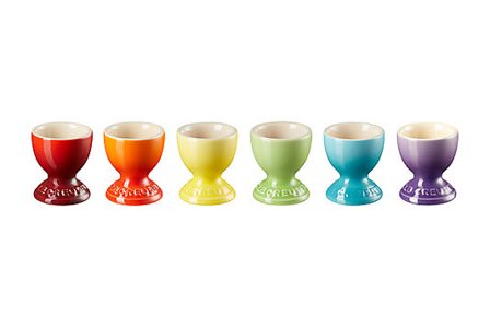 LE CREUSET Eggeglass Rainbow sett med 6stk
