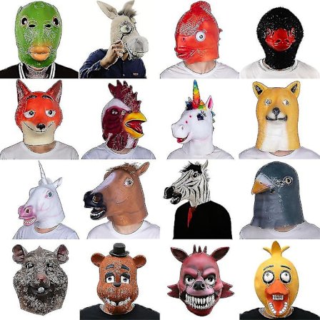 Dyremaske Hest Unicorn Deluxe Nyhet Halloween Kostymefest Latex Dyrehodemaske Utvalg Av Dyr Hodeplagg