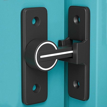 1 stk. sort skydedørslås skydedørslås 90° lås dør lås