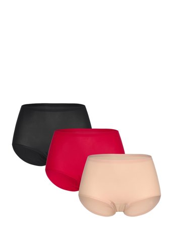 CHANTELLE Soft Stretch 3 Pack High Waist Brief - Gold - ONE SIZE