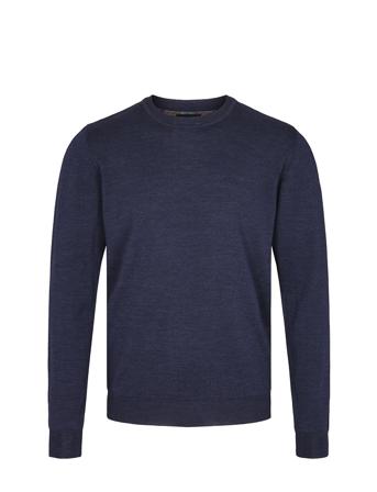 Merino Embroidery - Iq Neulepaita Pyöreä Kaula-aukko Tummansiniset SAND