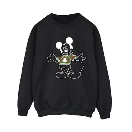Disney Dam/Dam Mickey Mouse Jultröja Sweatshirt XXL Svart