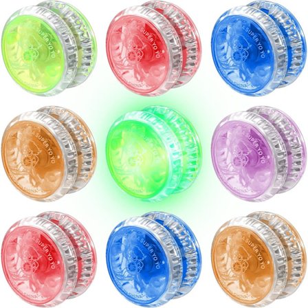 9 stk. LED Lys Yo-Yo Responsive Kugleleje Yo-Yo Plastik Responsive