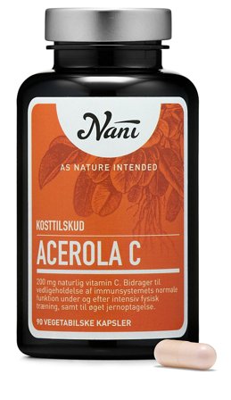Nani Acerola Vitamin C 90 kaps., Helse & Madvarer, Kosttilskud, Immunforsvar