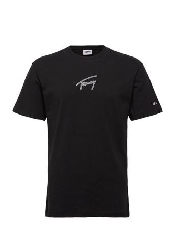 Tjm Clsc Signature Tee T-shirts Short-sleeved Svart Tommy Jeans