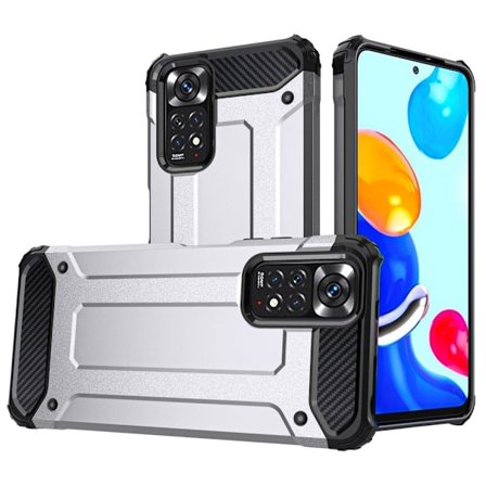 Armour Guard Etui Xiaomi Redmi Note 11s / Note 11 - Sølv