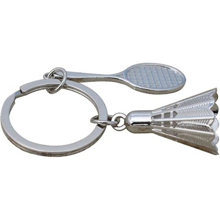 Dag Shuttlecock Badminton Til Sølv Hængende Charm Elsker Ornament Smykker Ketsjer Nøglering Sports Souvenir Håndtaske Pung Fodbold Valentinsdag Ath