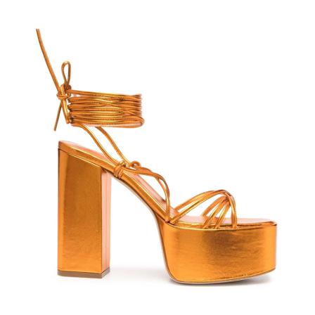 Paris Texas Malena platform Sandaler Orange, Dame Sandaler med hæl, Størrelse: 39 EU