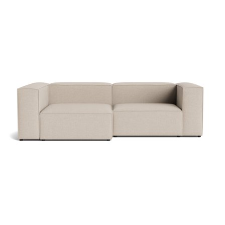 Lissabon Chaiselong Sofa, Venstrevendt, Danubio Beige, Kvalitetsstof, Holdbar & Stærk, 260x130x72cm - Modulsofa med Flere Lag Skum & Krydsfiner Ramme
