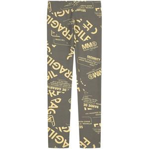 MM6 Maison Margiela Khaki Leggings With An All-over Print 6 Years - Bottoms - 6 years - Green